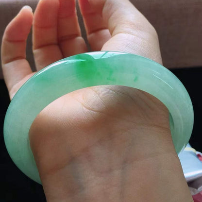 Old green jadeite bracelet
