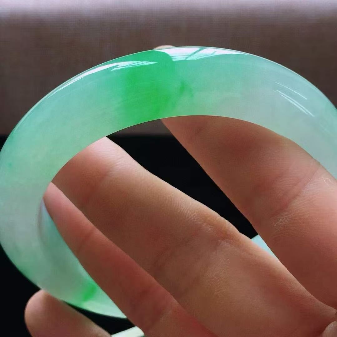 Old green jadeite bracelet